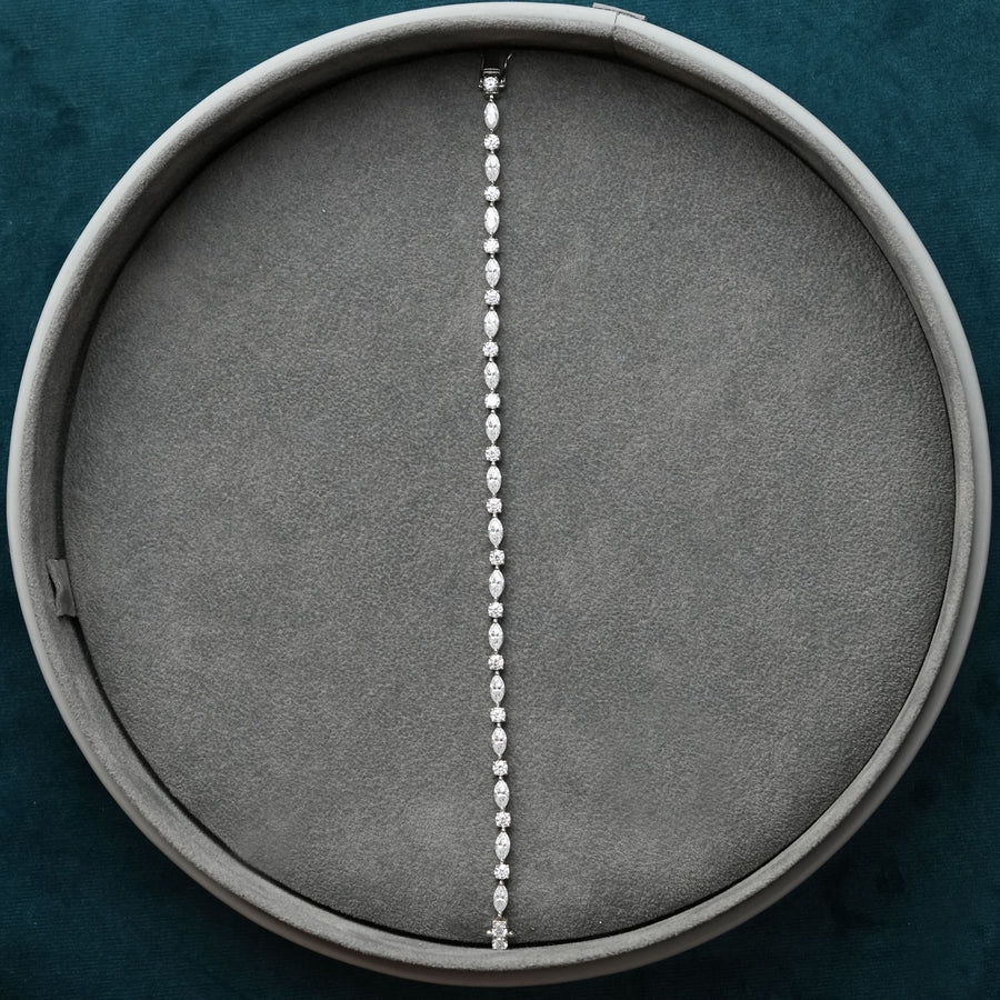 Circolo di Luce - 18ct Gold Lab Grown Diamond Tennis Bracelet