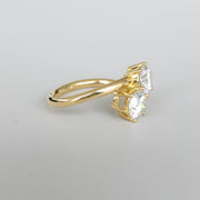 Luce Eterna - Lab Grown Diamonds 18ct Gold Toi et Moi Ring