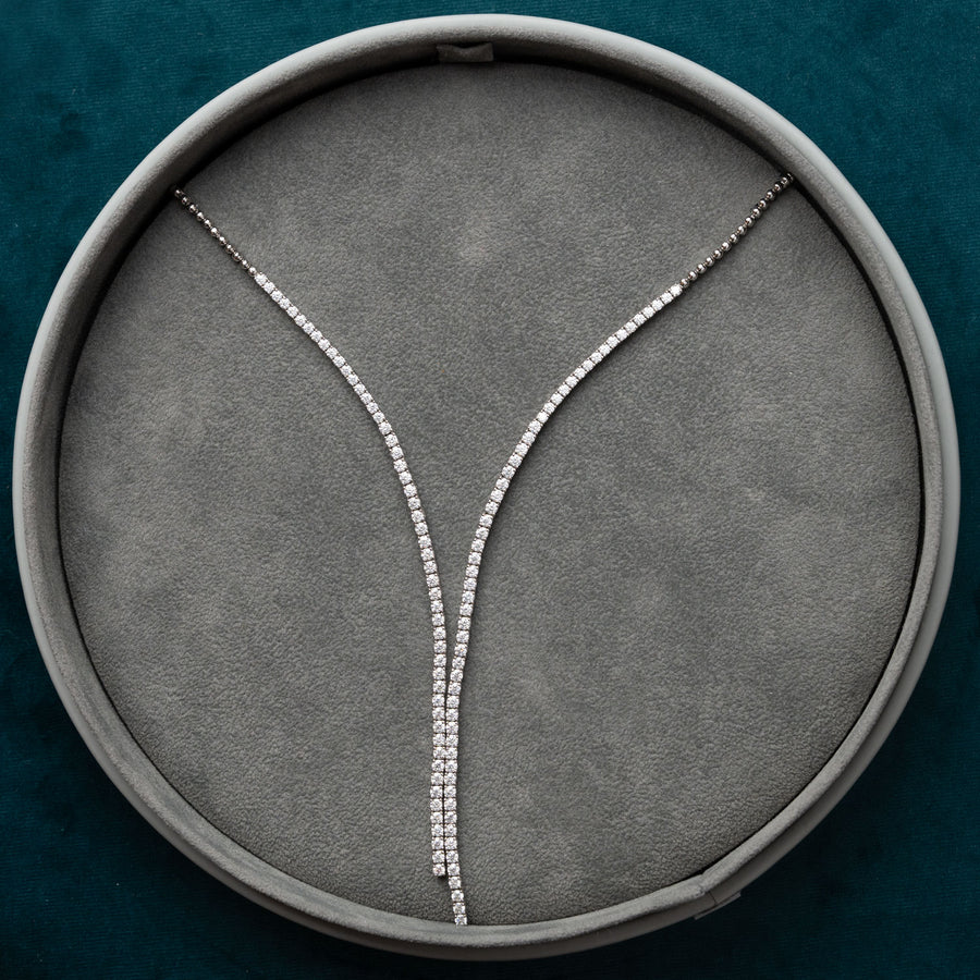 Dolce - Elegant Lab Grown Diamond Tennis Necklace in 18ct Gold