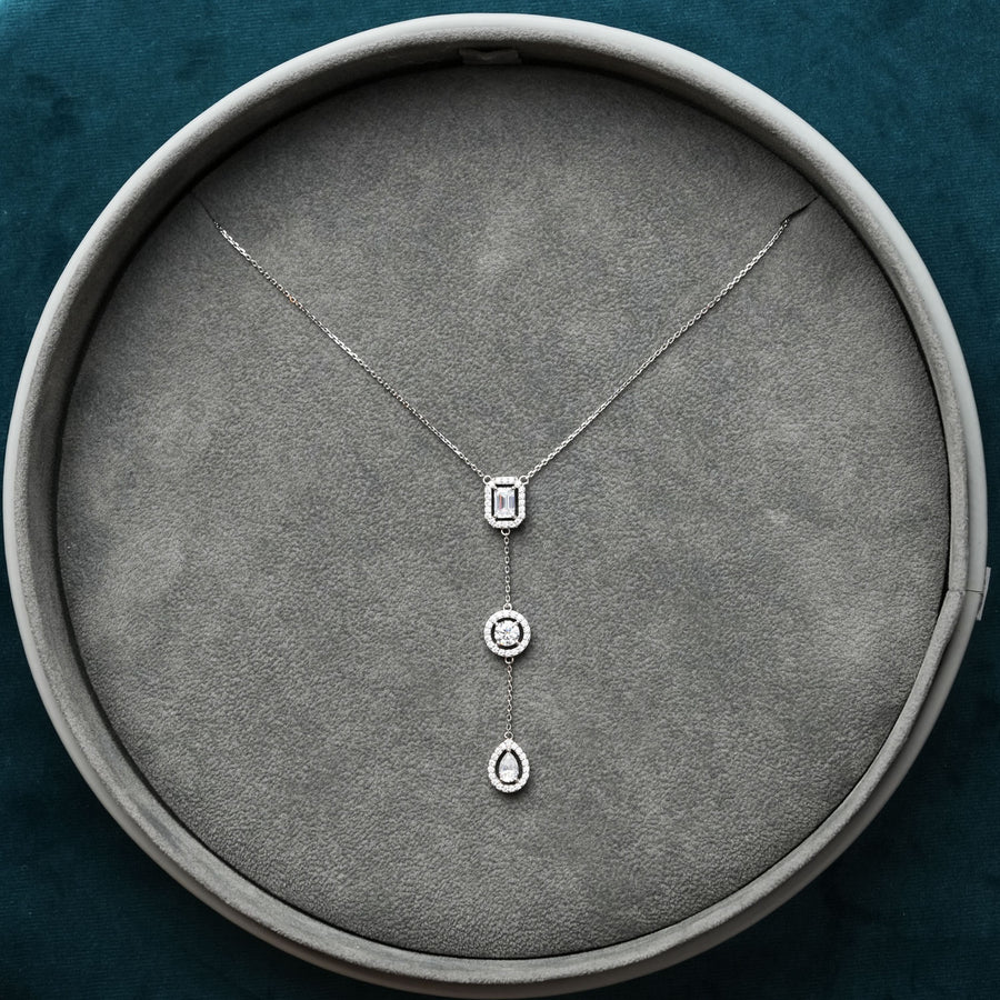 Amici - Drop-down Lab Grown DiamondsGold Necklace