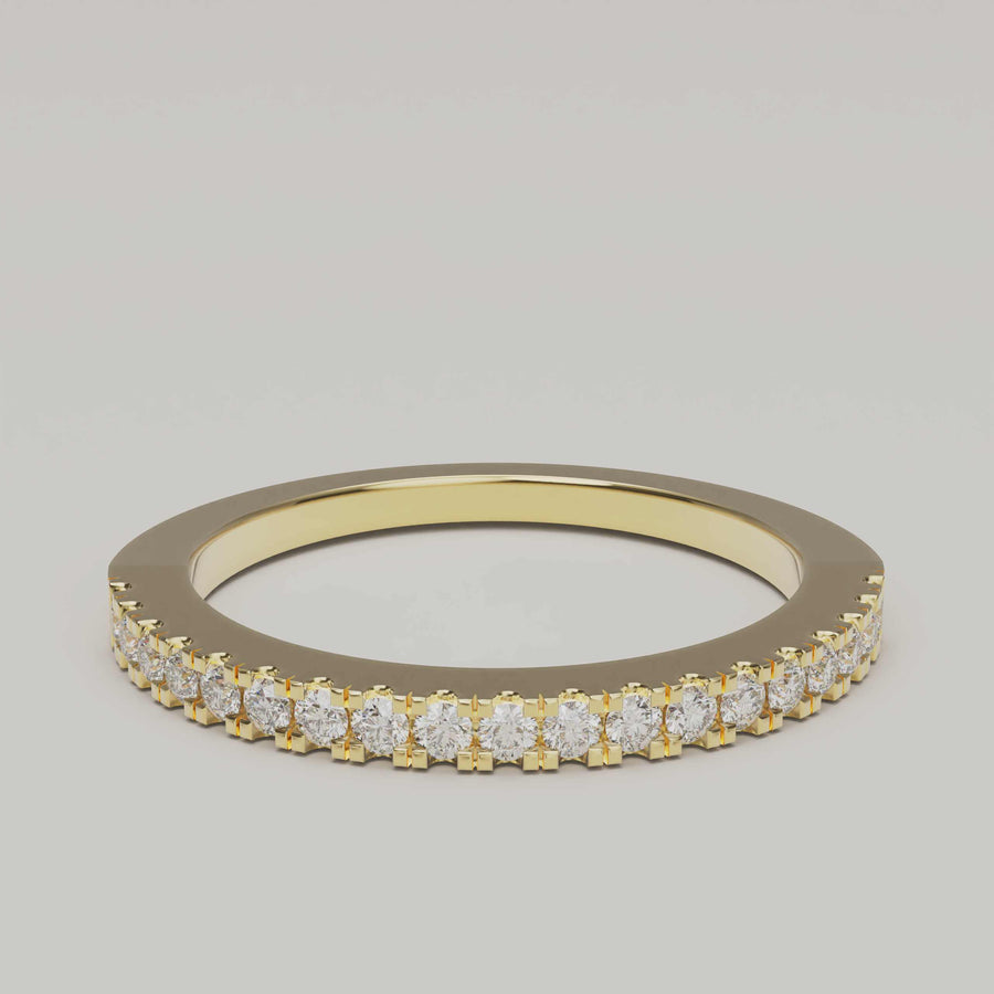 Eterna Brillantezza - Half Eternity Moissanite 18ct Gold Ring - Vucceli