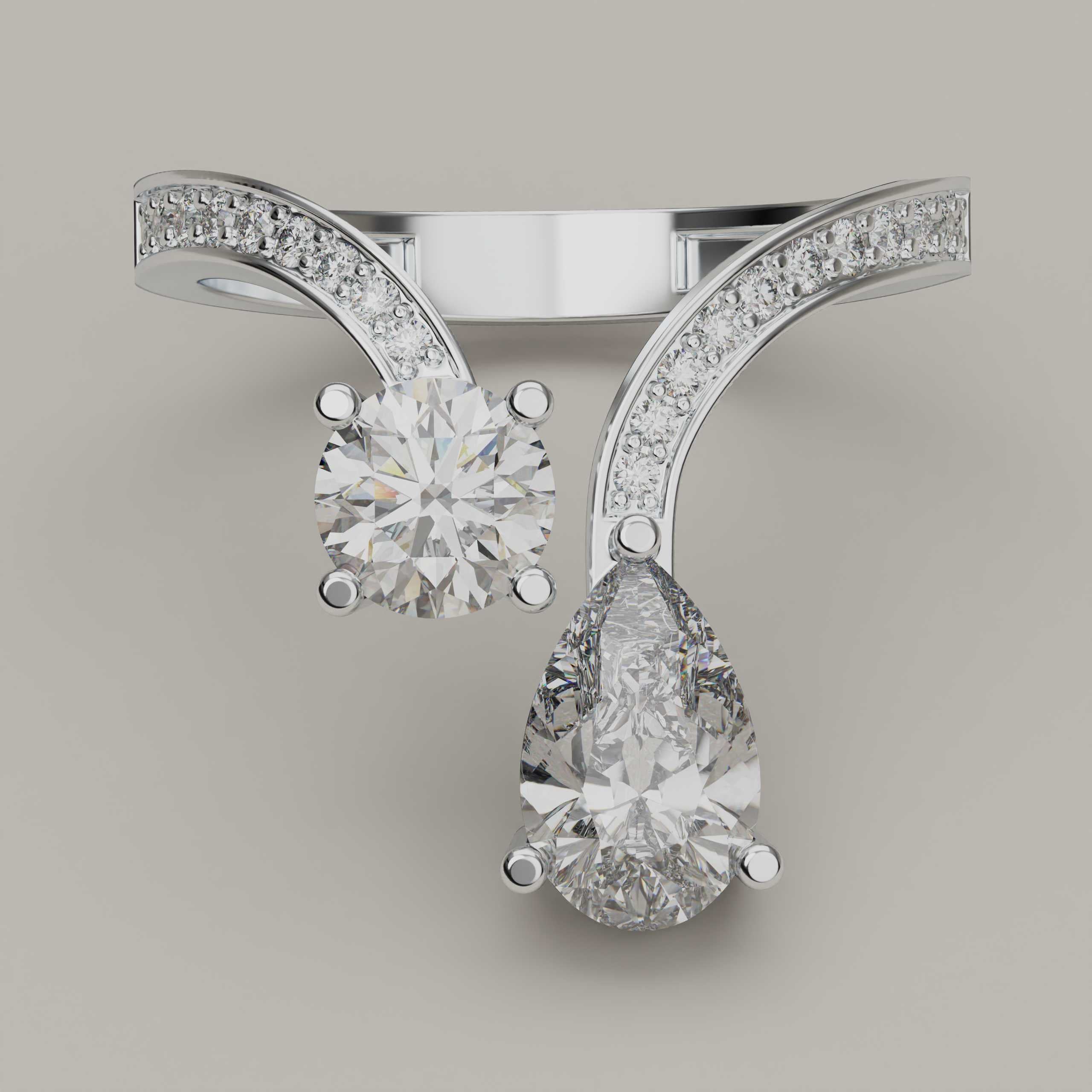 Stella - Captivating Brilliant Moissanite 18ct Gold Ring - Vucceli