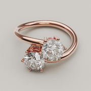 Luce Eterna - Stunning 18ct Gold Toi et Moi Ring - Vucceli