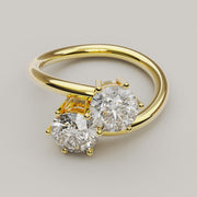 Luce Eterna - Stunning 18ct Gold Toi et Moi Ring - Vucceli