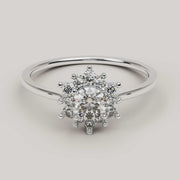 Merita- Gold and Moissanite Engagement Ring - Vucceli