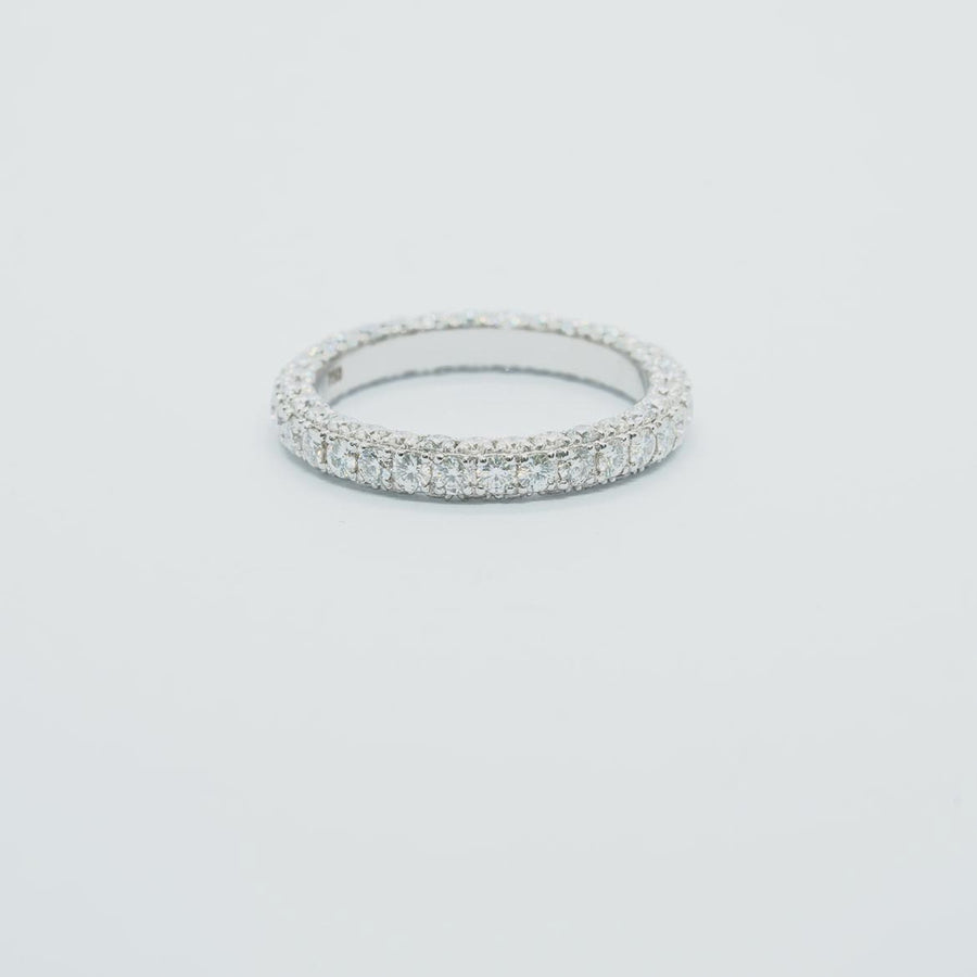 Luxe Emeraude Twin - Full Pave Wedding Grown Diamond Ring