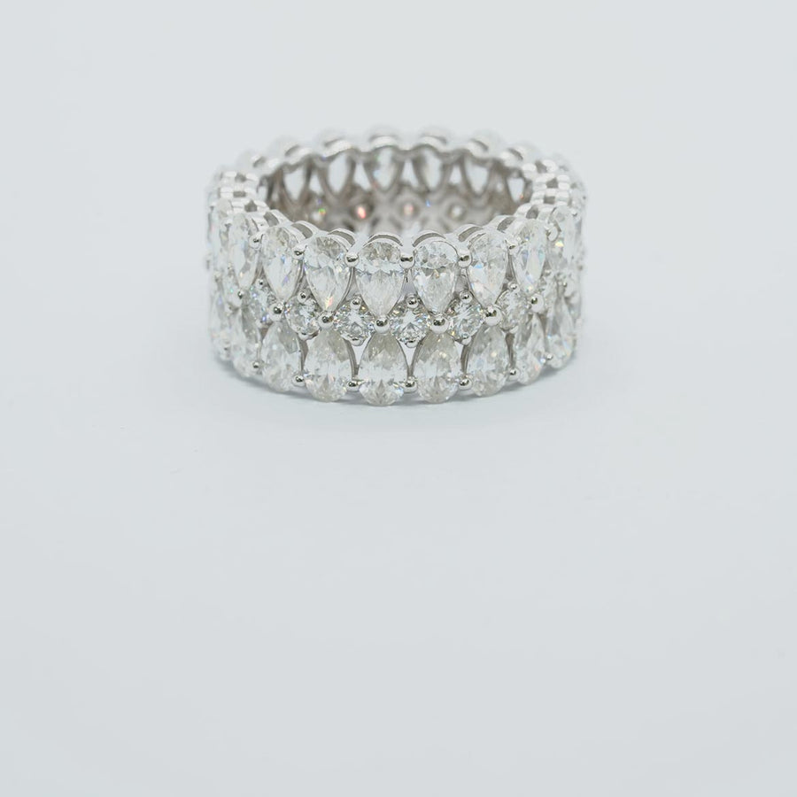 Duetto Pera - Eternity Double layers of Pear Lab Grown Diamond Ring