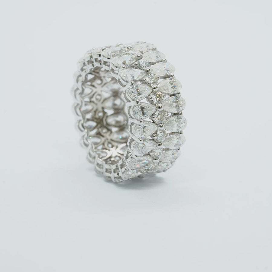 Duetto Pera - Eternity Double layers of Pear Lab Grown Diamond Ring