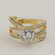 Luminanza - 1-carat Solitaire ring with Moissanite - Vucceli