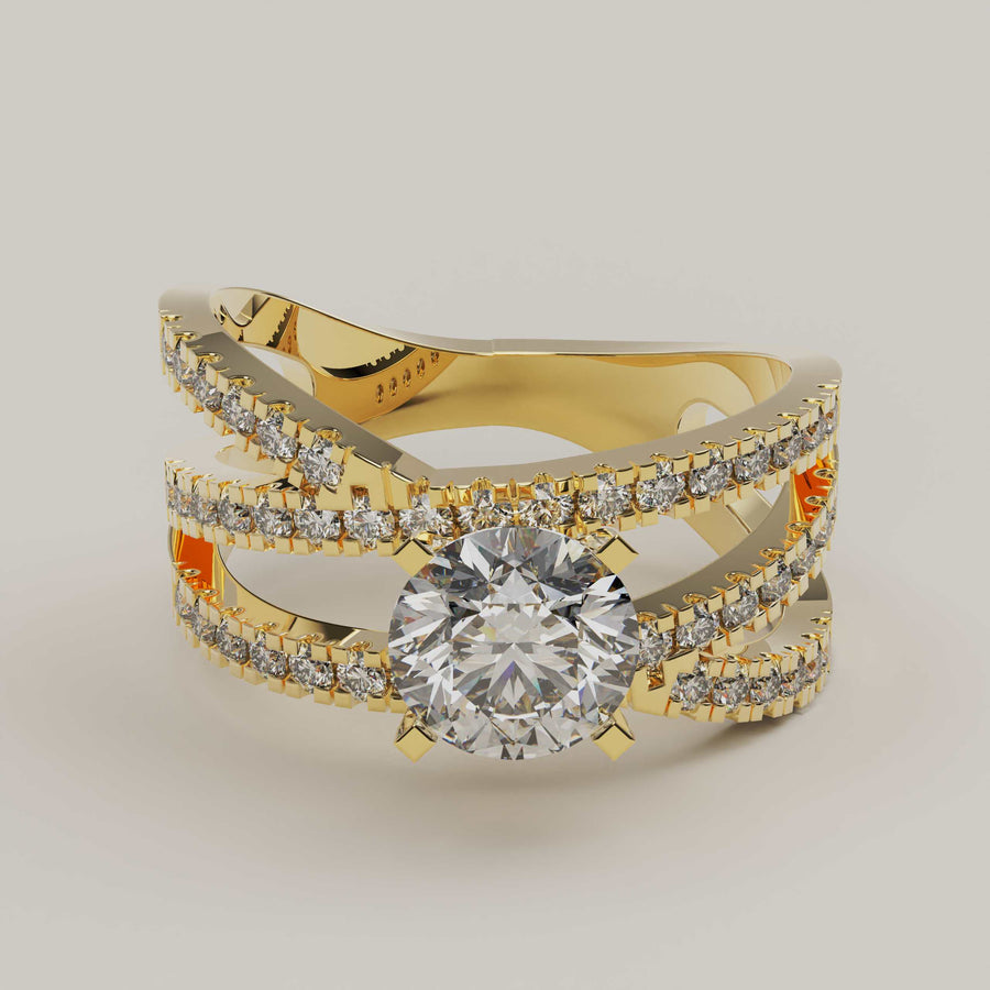 Luminanza - 1-carat Solitaire ring with Moissanite - Vucceli