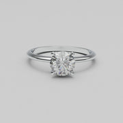 Elara Ring- Round 1ct - Plain Lab Diamond