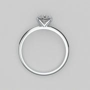 Elara Ring- Round 1ct - Plain Lab Diamond