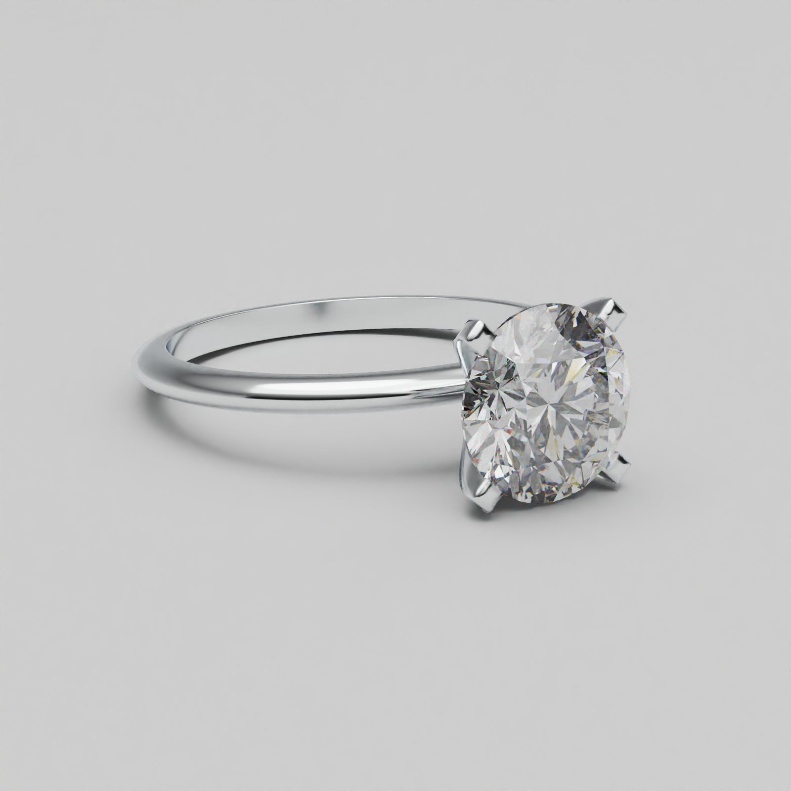Amore - Round 2ct - Plain Lab Diamond ring