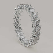 Fata Della Neve - Eternity Marquise Lab Grown Diamonds 18ct Gold Ring