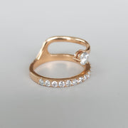 VitaDuo- Trendy Engagement ring 18ct Gold - Lab Grown Diamonds