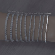 Monarca - Bracelet intemporel en or 18 carats avec moissanite de tennis
