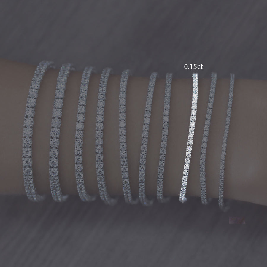 Monarca - Bracelet intemporel en or 18 carats avec moissanite de tennis