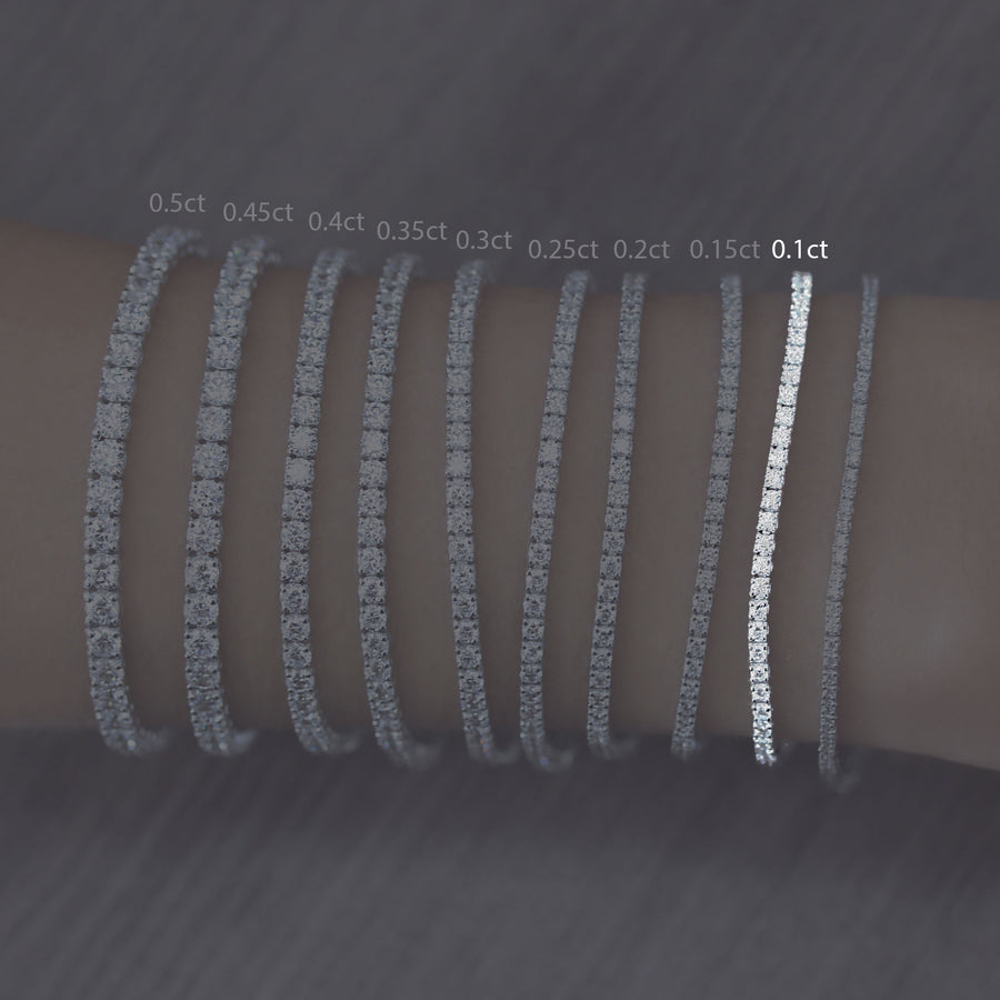 Monarca - Bracelet intemporel en or 18 carats avec moissanite de tennis