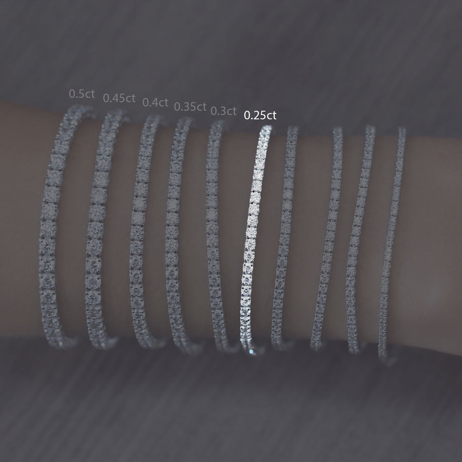 Monarca - Bracelet intemporel en or 18 carats avec moissanite de tennis