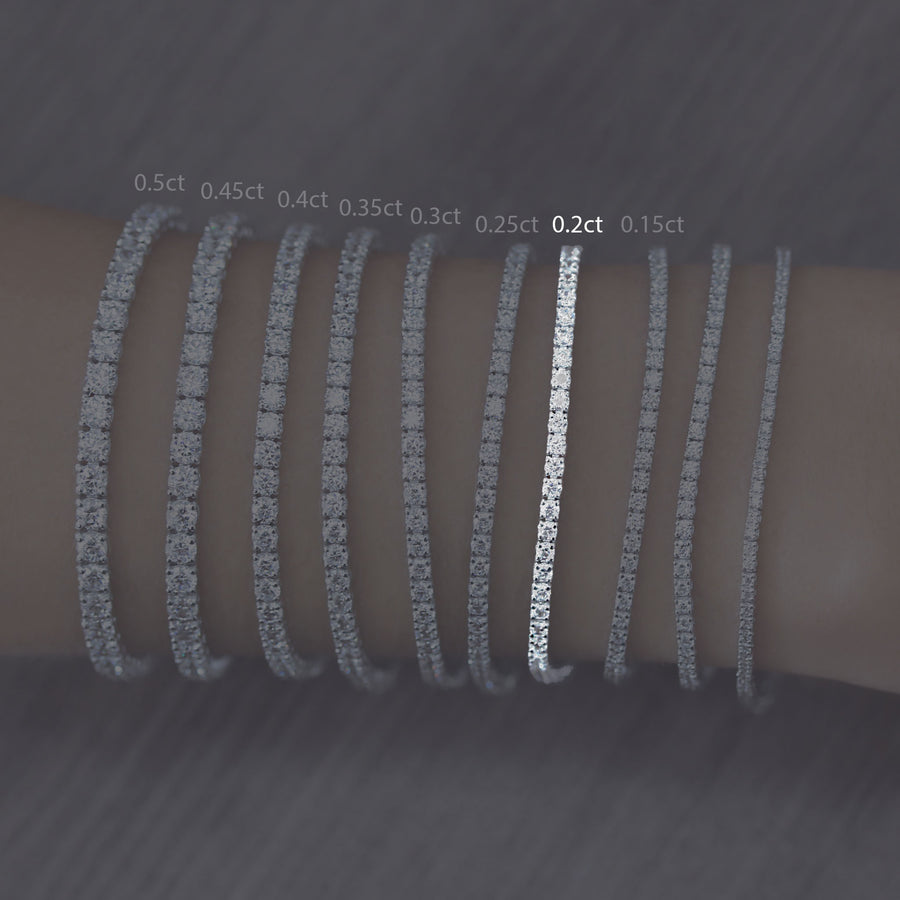 Monarca - Bracelet intemporel en or 18 carats avec moissanite de tennis