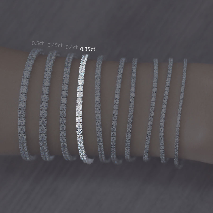 Monarca - Bracelet intemporel en or 18 carats avec moissanite de tennis
