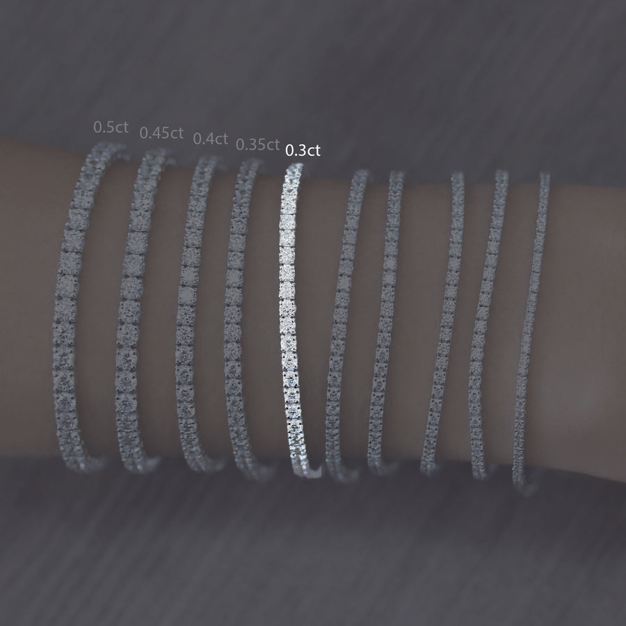 Monarca - Bracelet intemporel en or 18 carats avec moissanite de tennis