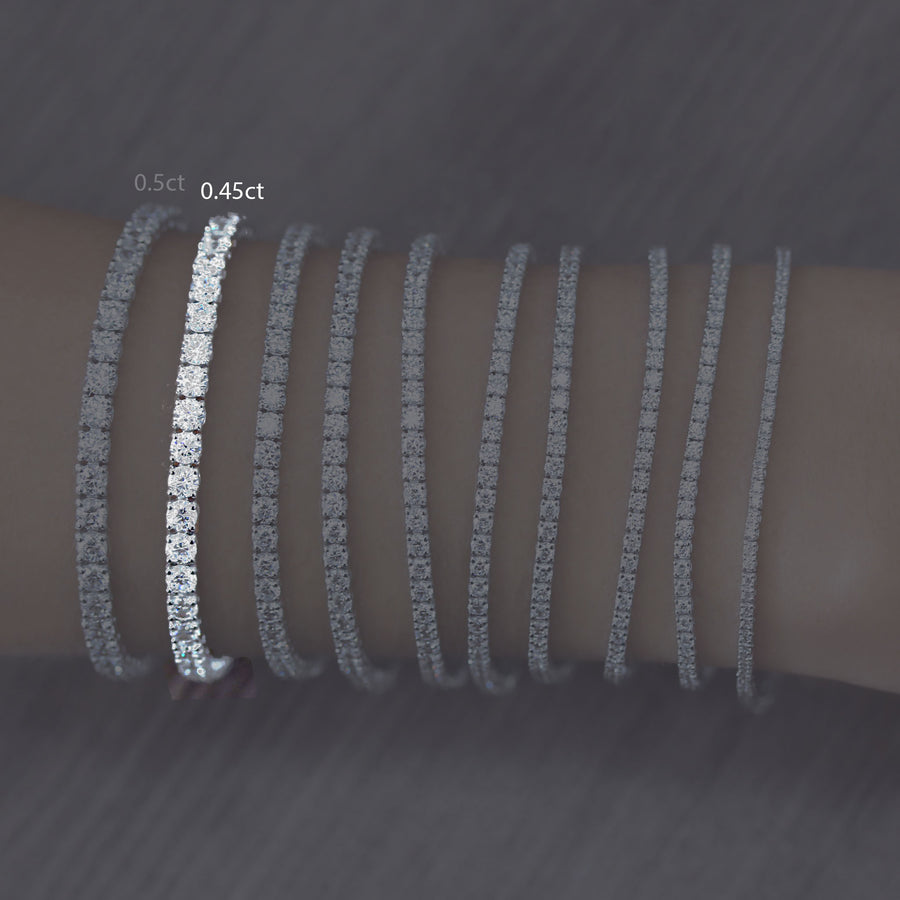 Monarca - Bracelet intemporel en or 18 carats avec moissanite de tennis