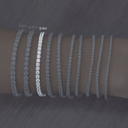 Monarca - Bracelet intemporel en or 18 carats avec moissanite de tennis