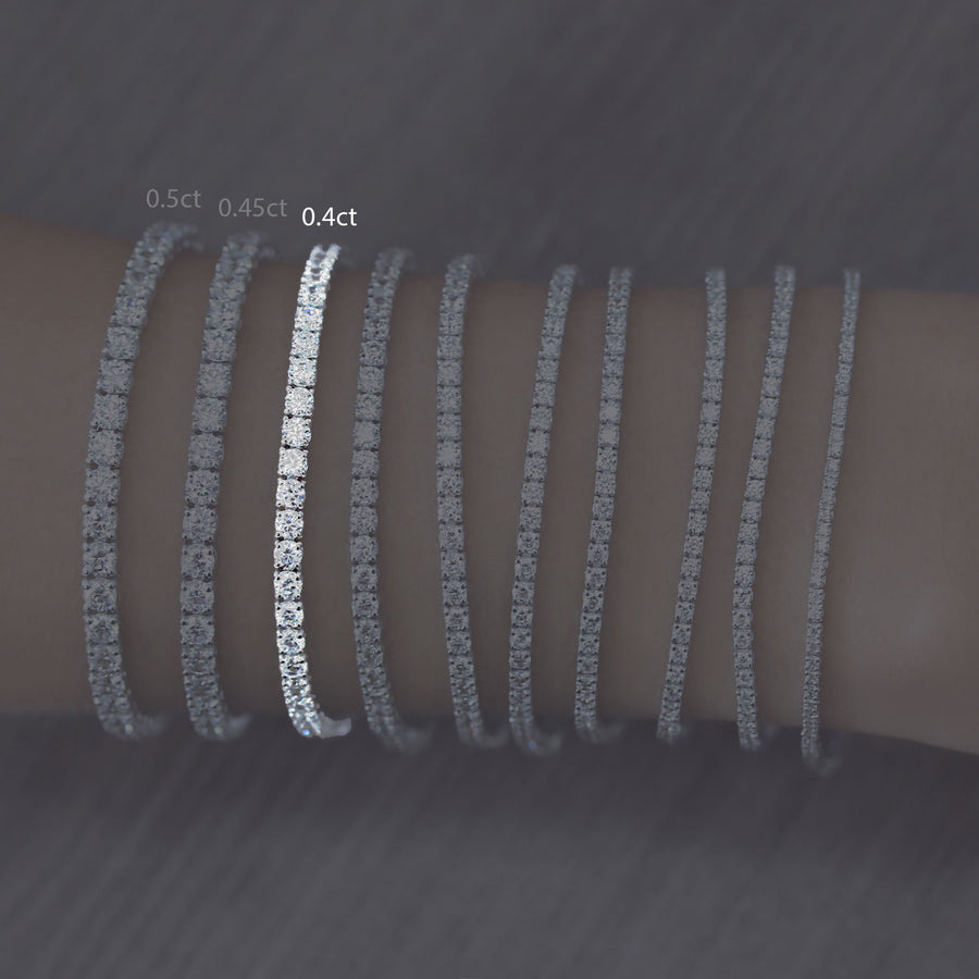 Monarca - Bracelet intemporel en or 18 carats avec moissanite de tennis