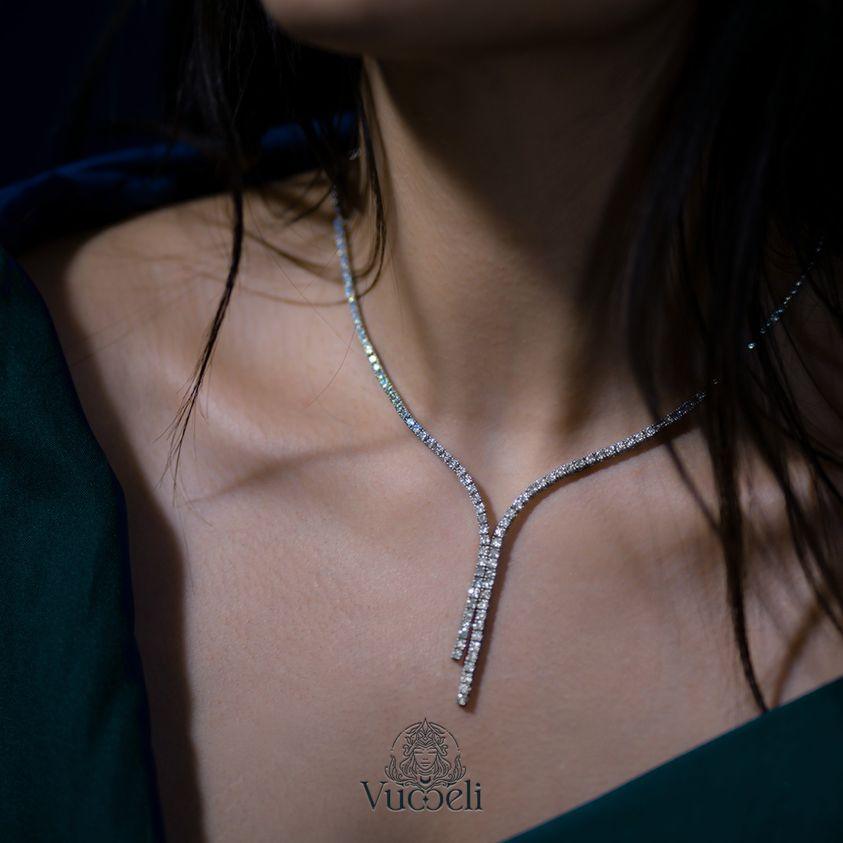 Dolce - Elegant Lab Grown Diamond Tennis Necklace in 18ct Gold