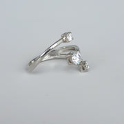 Cicilia - Bague moissanite en or 18 carats à trois pierres