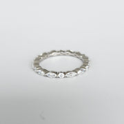 Giovane - Bague d'éternité féminine moissanite en or 18 carats