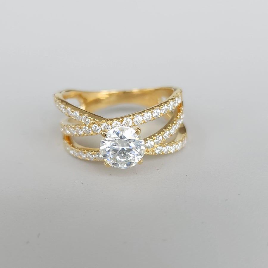 Luminanza - Anello Solitario da 1 carato con Moissanite
