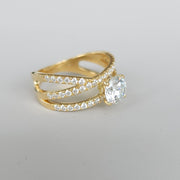 Luminanza - Anello Solitario da 1 carato con Moissanite