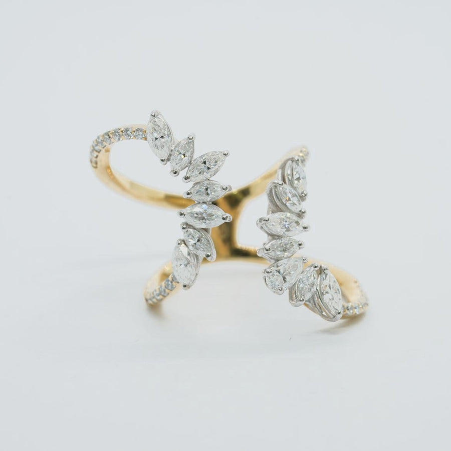 Vento Marquise - Majestic Marquise and Pear Lab Grown Diamonds Ring