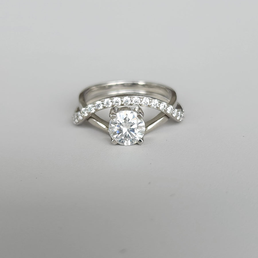 UnioneDuetto - Bague de fiançailles Moissanite 1,34 ct