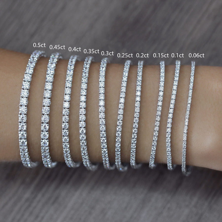 Monarca - Bracelet intemporel en or 18 carats avec moissanite de tennis