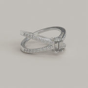 Eleganza - Bague solitaire moissanite en or 18 carats