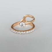 VitaDuo- Trendy Engagement ring 18ct Gold - Lab Grown Diamonds